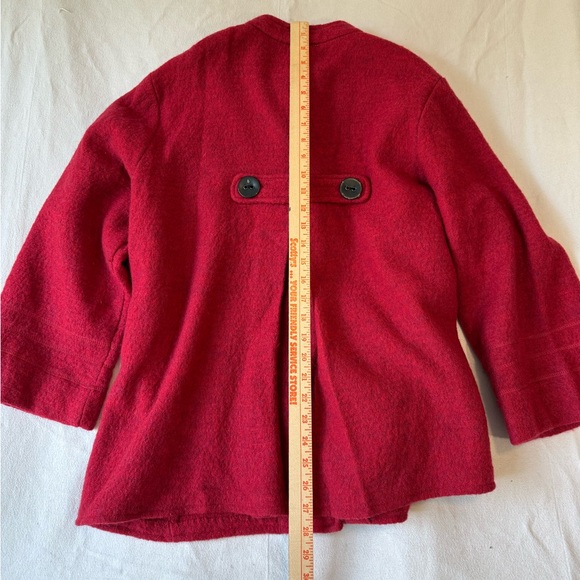 Ruby Rd. Classic Red Pea Coat - Picture 7 of 7